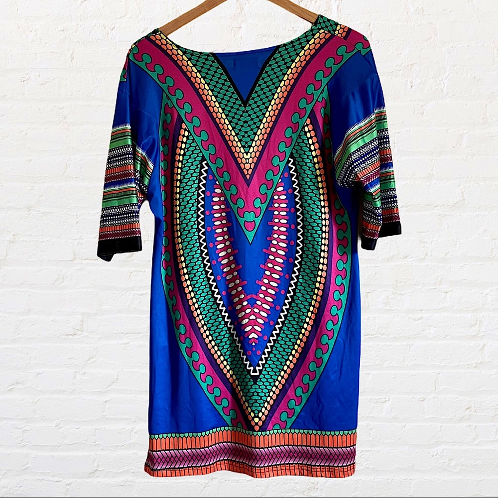 FUTURINO BOHO STYLE MINI DRESS WITH FRONT POCKETS - Picture 8 of 12